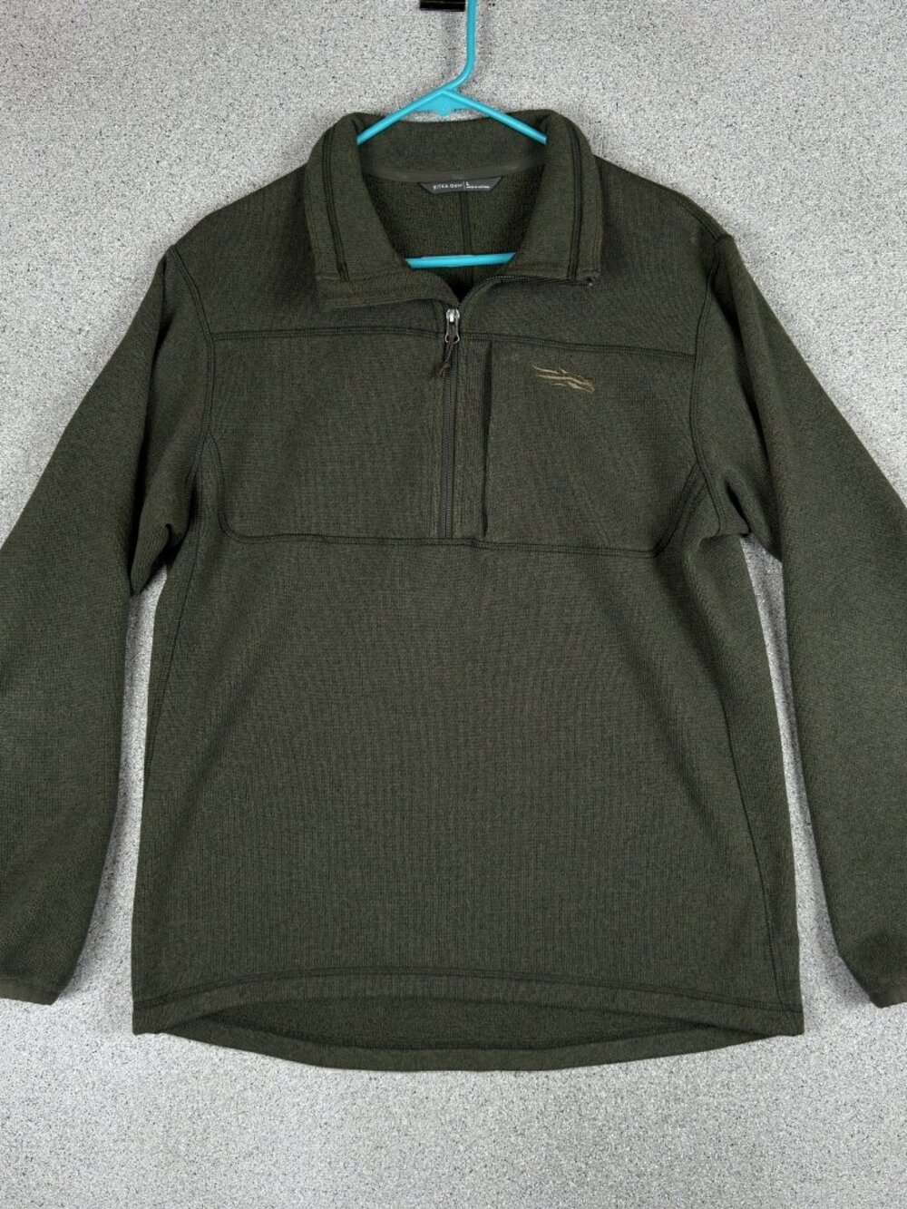 SITKA Gear Fortitude Mens 1/2 Zip Fleece L Hunting Camp Deep Olive Green 80012
